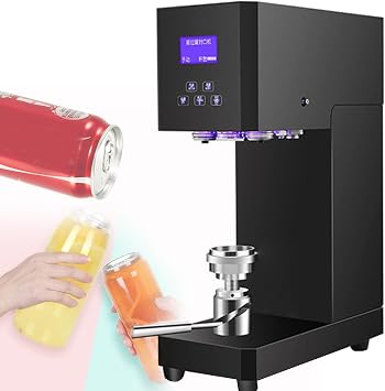 370w Aluminum Can Sealer,Automatic Can Sealing Machine,Electric Can Seamer,Can Capping Tools with Counter,Commercial Cup Sealer,55 Mm/2.2 Inch Diameter,Black