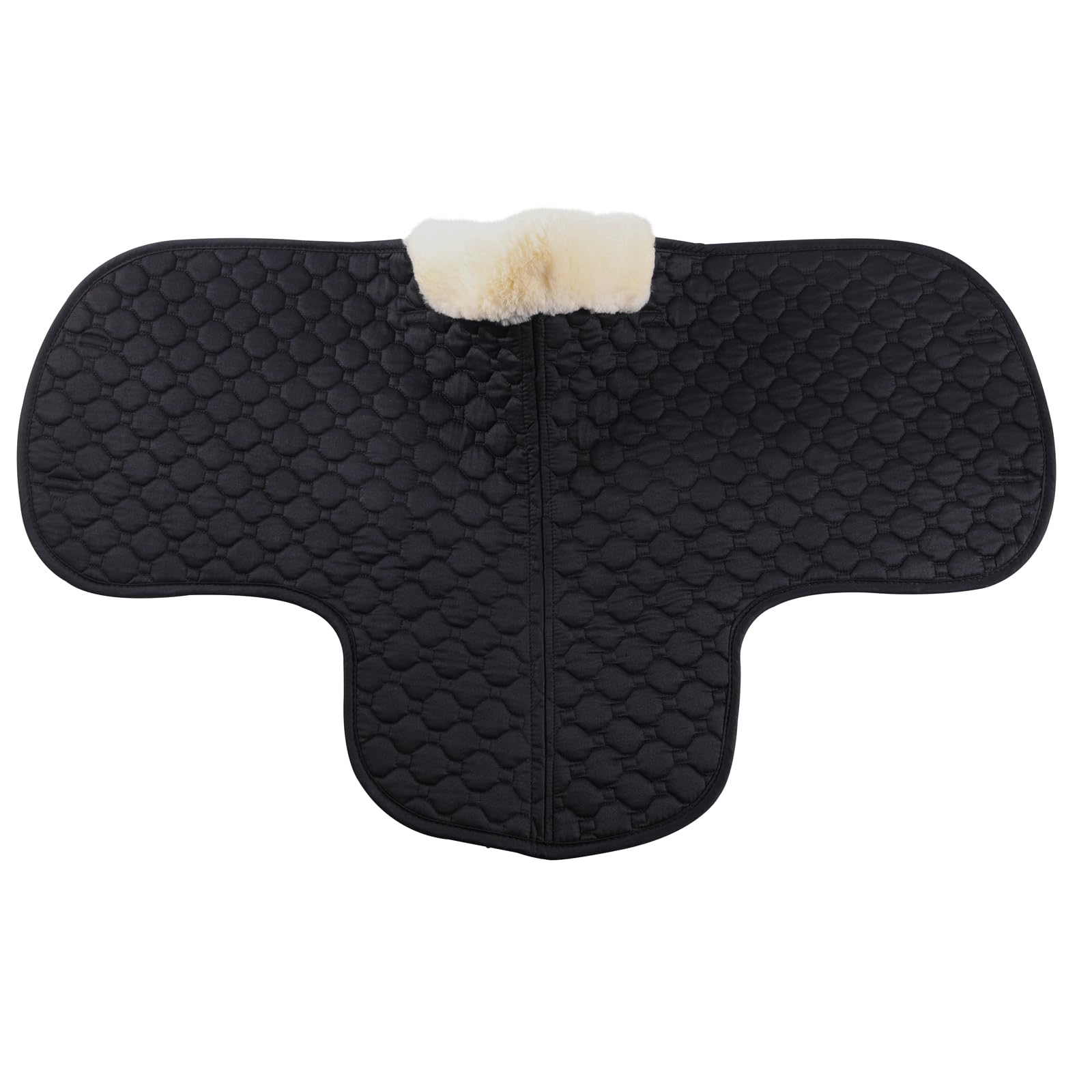 Merauno Lammfell Sattelkissen - Memory Foam Korrekturpad Mit 4 Taschen Für Dressur & Springen
