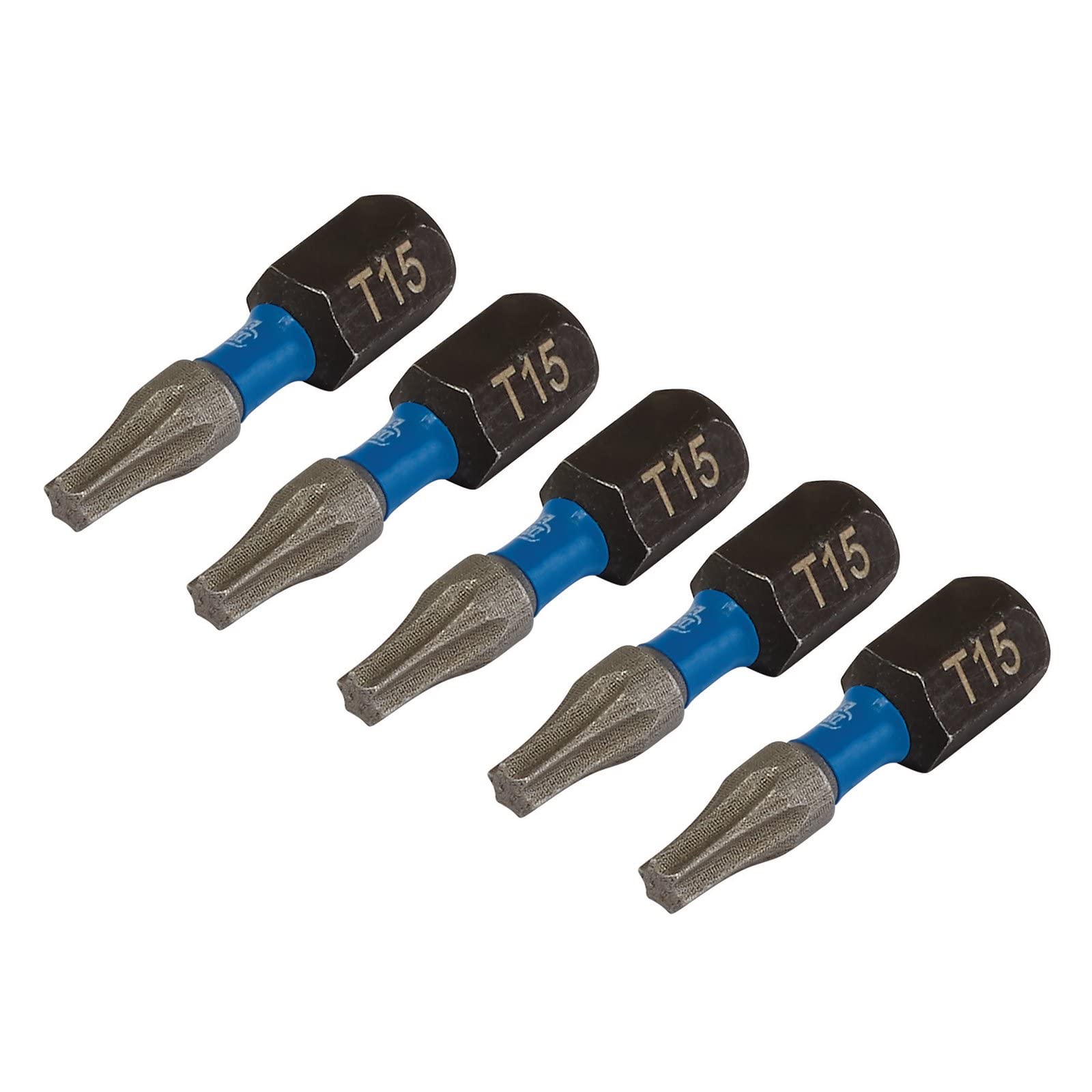 Draper Expert Impact Torx Screwdriver Bits T15 25mm Pack of 5