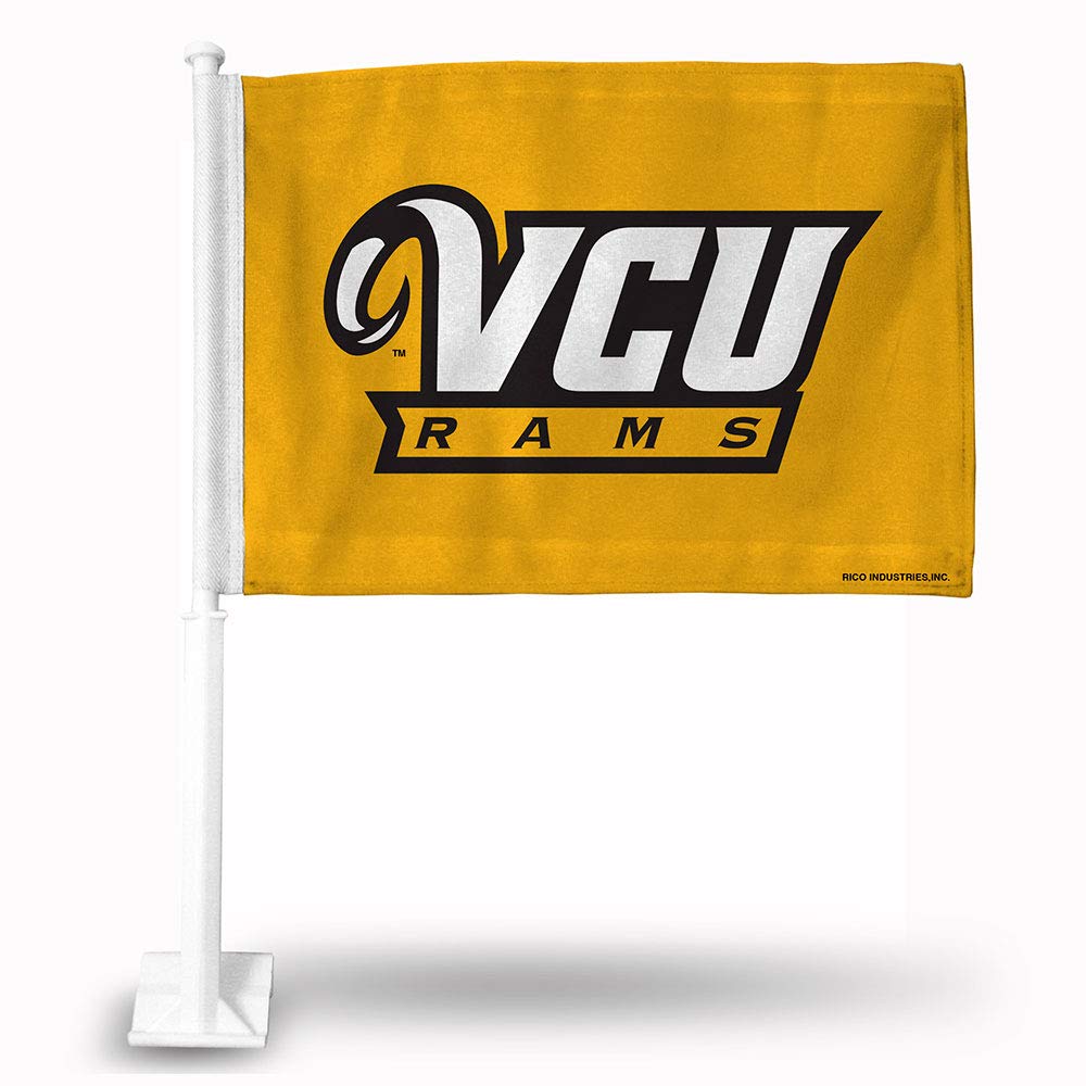 Rico Industries NCAA Virginia Commonwealth Rams Yellow Double Sided Double Sided Car Flag - 16