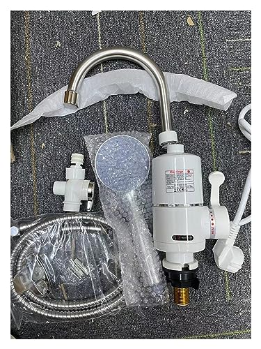 Calentador de agua eléctrico instantáneo 3000W con pantalla LED para grifo de agua fría cocina 5