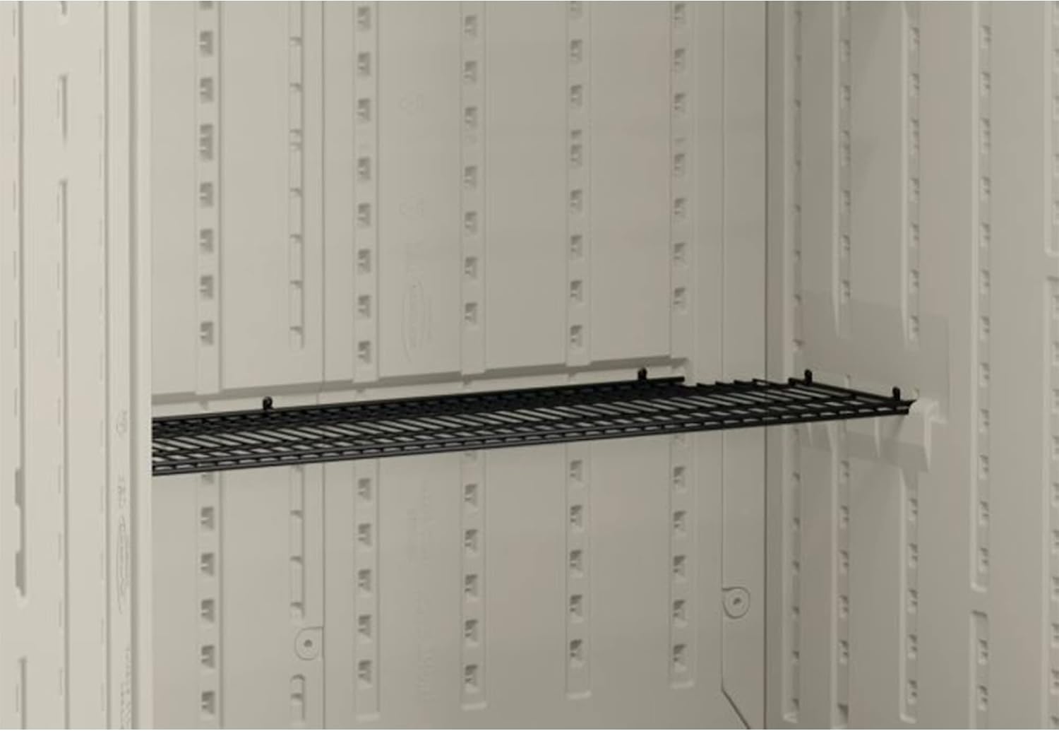 Suncast BMSA7S Vertical Storage Organization Metal Wire Shelf Rack Shelving for Shed with Installation Hardware Included, Black (2 Pack)