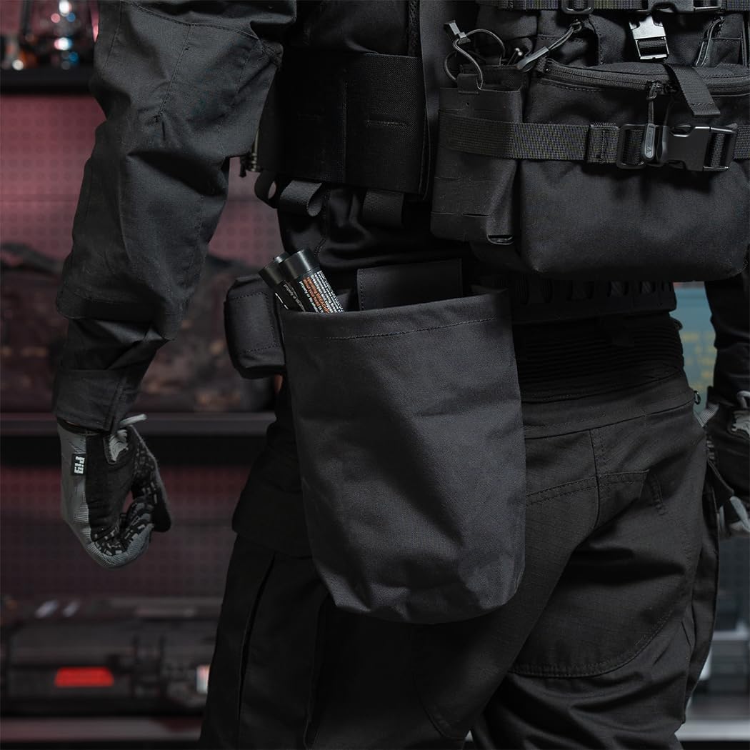 Dump Pouch Tactical Belt Magazine Recovery Pouch Roll Up Foldable Mag Pouches MOLLE Utility EDC Waist Storage Bag - Image 6