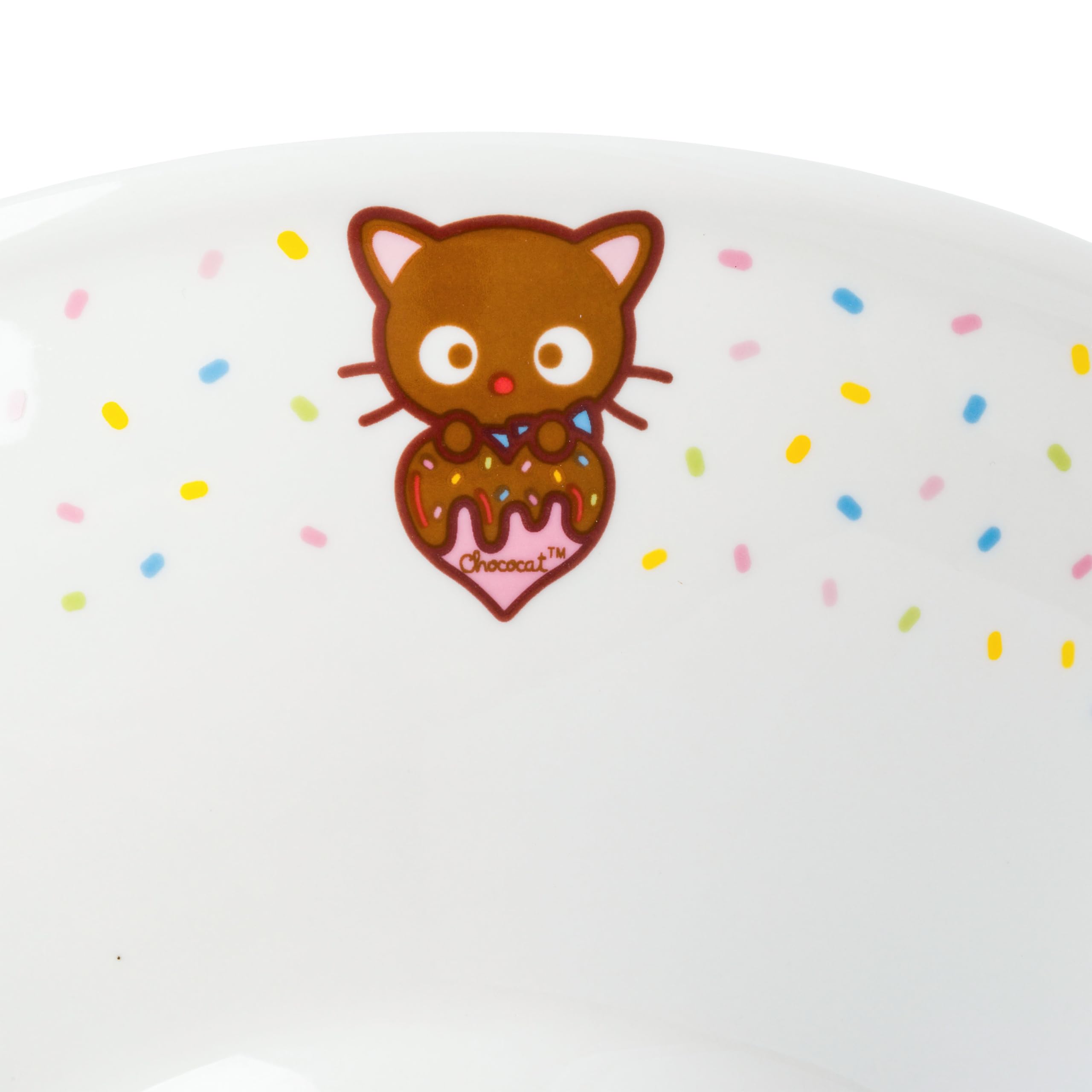 Silver Buffalo Sanrio Hello Kitty and Friends Kuromi Ceramic Ramen Noodle Rice Bowl with Chopsticks, Microwave Safe, 20 Ounces: Chococat Rainbow Sprinkles (Big) 30 Ounces