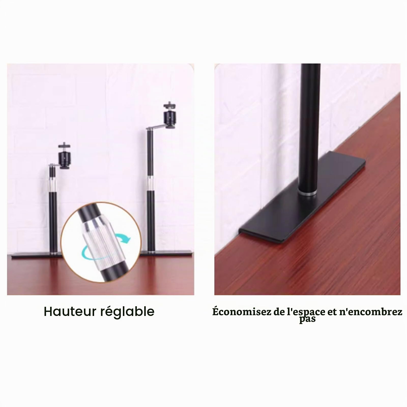 Pieds pour Vidéoprojecteur,Support de projecteur de lit pour canapé,Installation Invisible,Rotatif 360°,Idéal pour Home Cinema présentations conférences