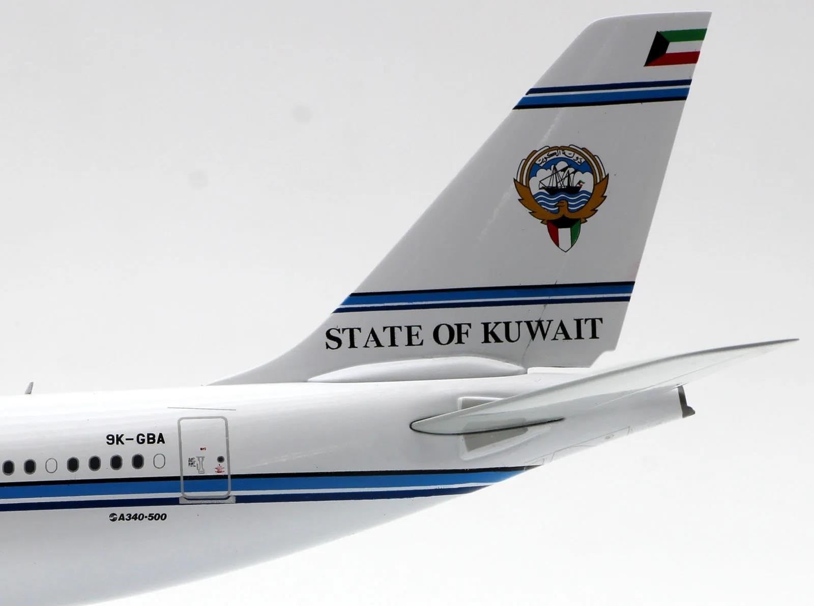Model samolotu metalowy Model samolotu 1:200 dla rządu kuwejtu A340-500 odlewany model samolotu samolot odrzutowy zestaw modeli do składania linii lotniczych skala Model samolotu