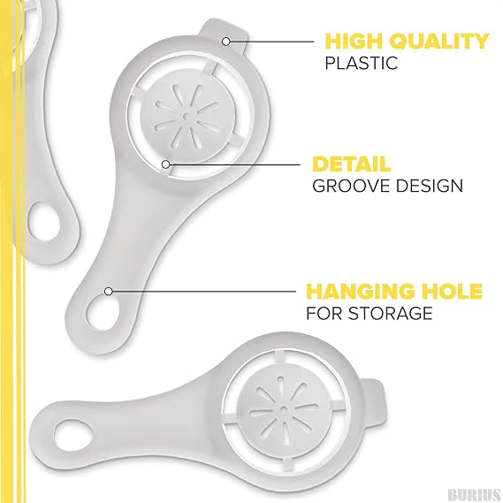 3-PACK Tool Yolk White Separator - Egg Divider Strainer Screen Filter - Baking Kitchen Gadgets