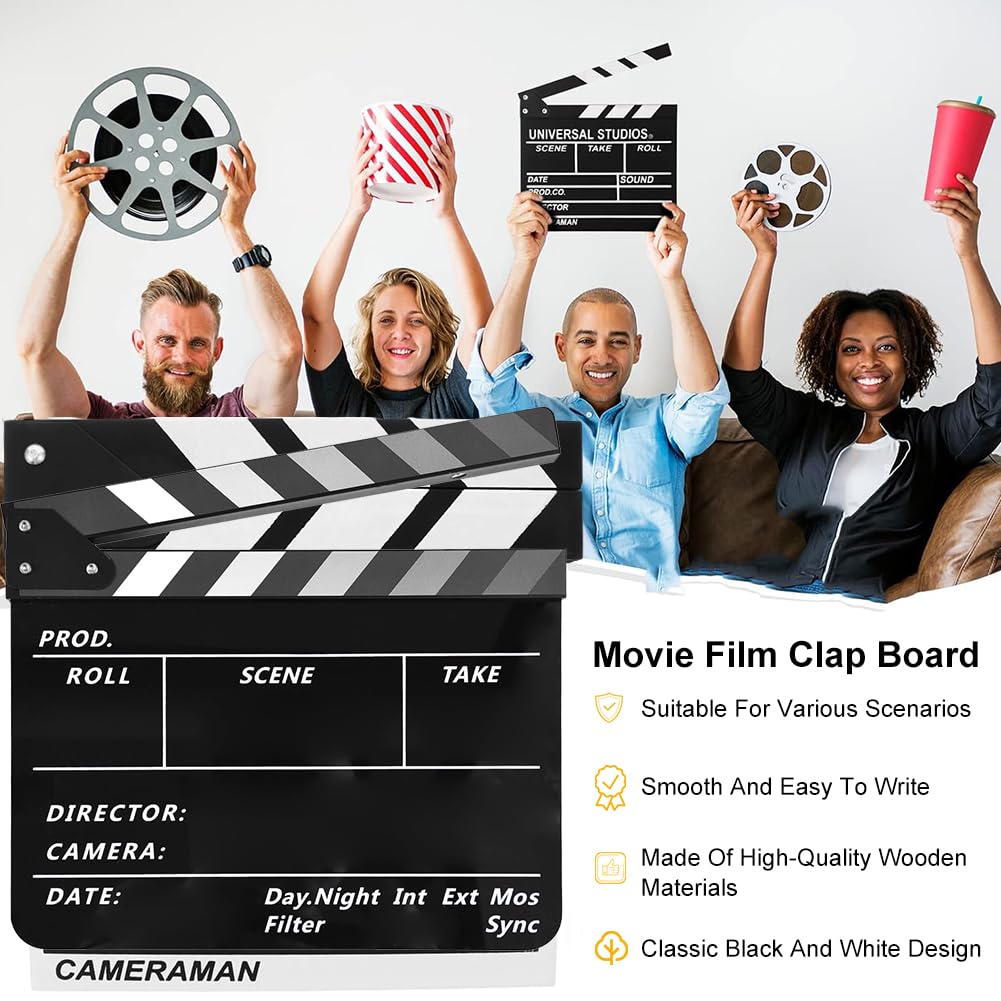 Ciak Cinematografico,30x25cm Film Clapboard,Acrilico Film Clapperboard,Film Clapboard Acrilico,Regali per Cinefili,Cinema Gadget,Accessori Regista