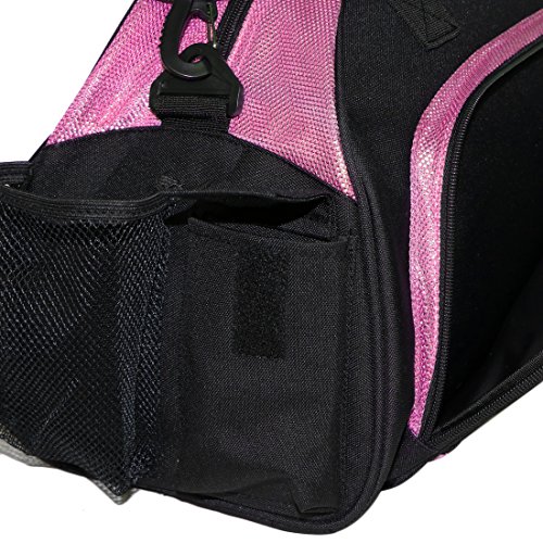 kilofly Girl's Ballet Dance Sports Gym Duffel Bag Travel Carry On + Handy Pouch