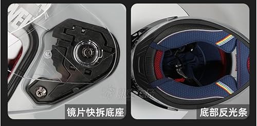 Miniatura 6 de Casco de motocicleta de cara completa El payaso aprobado por el DOT para motocicleta, ciclomotor, bicicleta de calle, equitación, motocross,