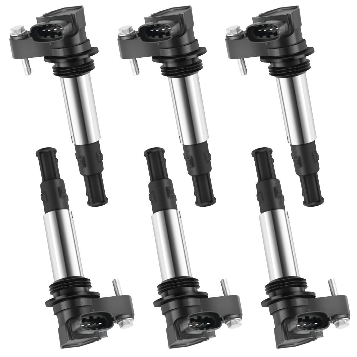 MAS Set of 6 Ignition Coil Pack Compatible with Buick Cadillac Chevy GMC Saab Saturn Enclave Traverse CTS STS 9-3 V6 2.8L 3.6L Replacement For C1508 UF375
