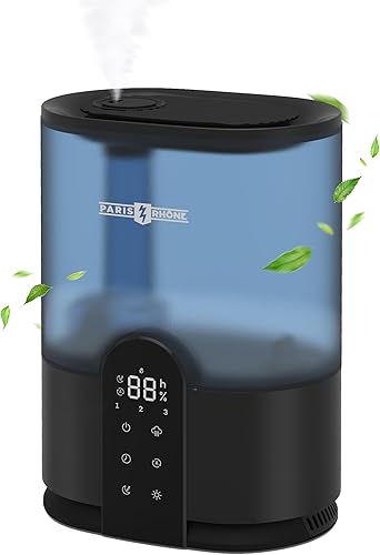 Humidificadores para dormitorio, humidificadores de llenado superior PARIS RHÔNE de 4L para el hogar y habitación grande, difusor de aceite