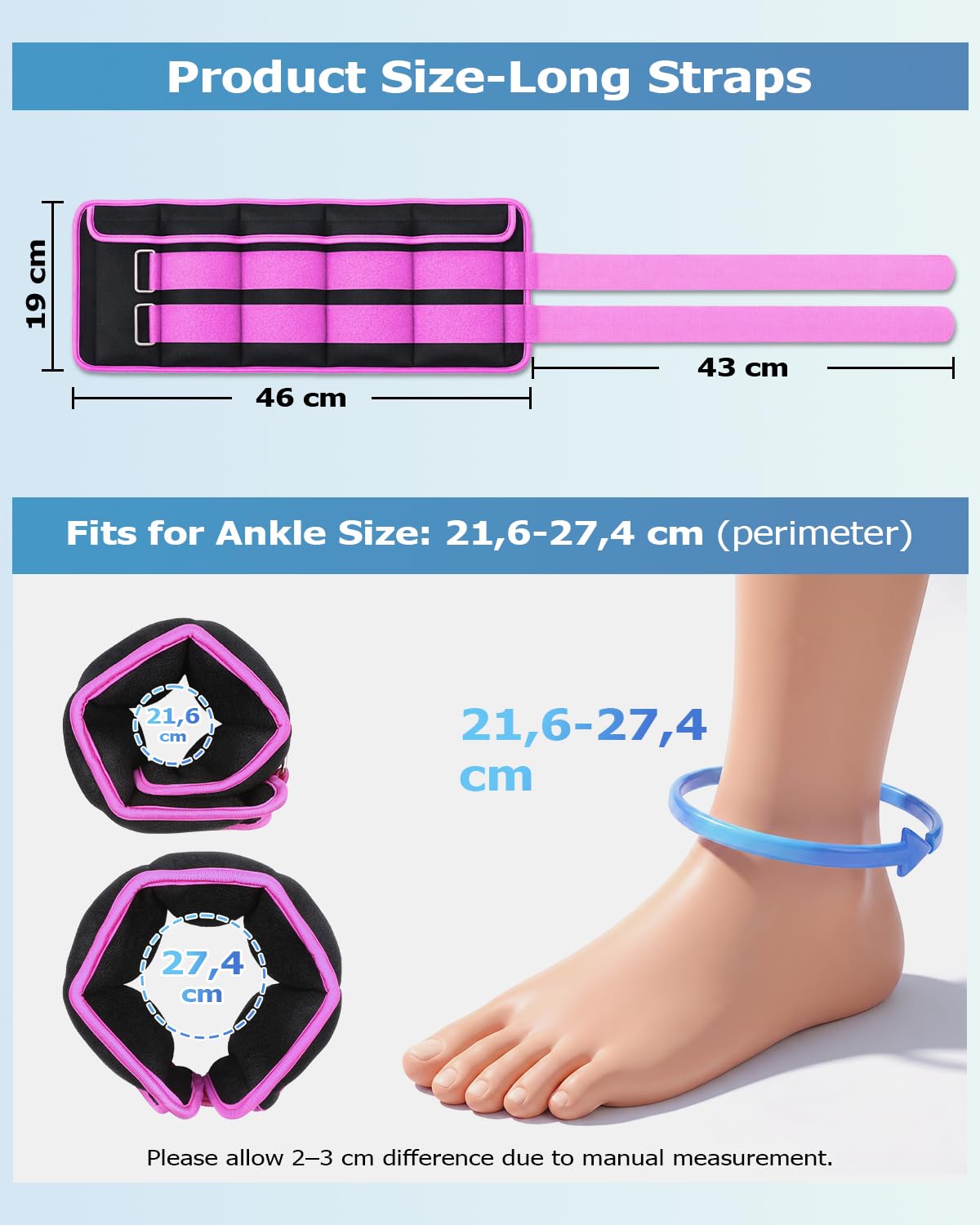 Fragraim Pesas Tobillos Ajustables 1-1,5/2/3/4/5/6/8/10 kg Par con Pesas Extraíbles para Footing, Gimnasia, Aerobic, Fisioterapia