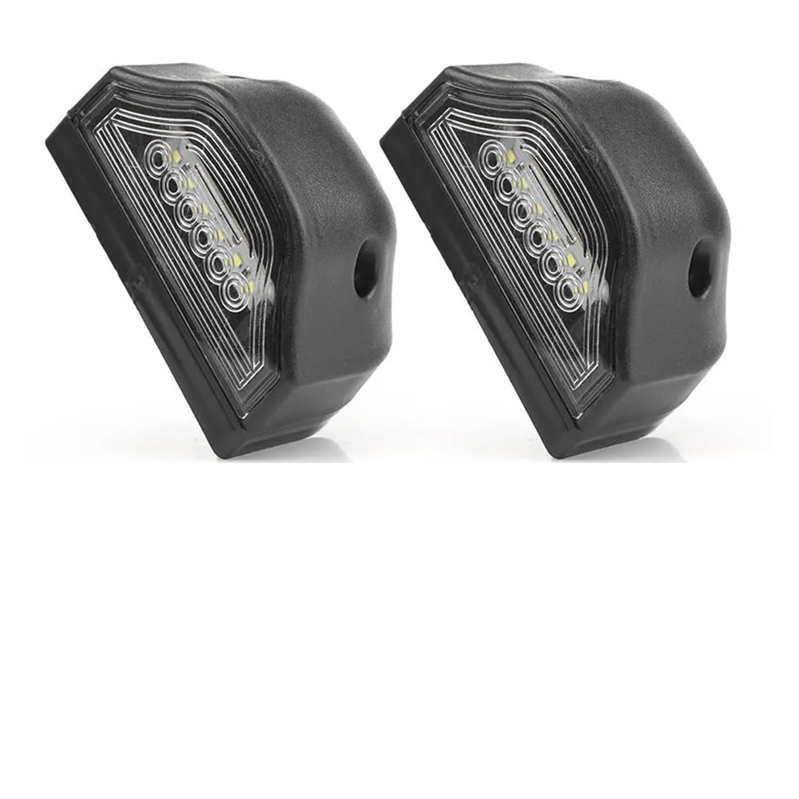 Luce Targa Universale a 6 LED, Luce Posteriore Bianca, indicatore di direzione Laterale per Auto, Moto, Camion, rimorchio, Furgone.