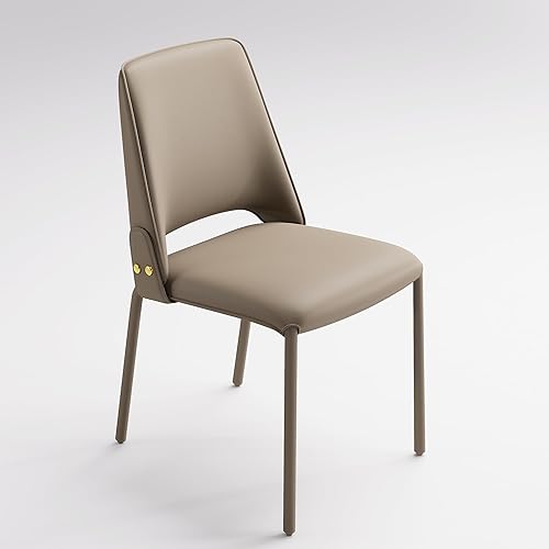 Vista 10 de YOUNIKE Black Luxury Modern Dining Chair Upholstered Faux Leather Comfy Kitchen Chair Single Armless Dining Room Accent Chair with Back for