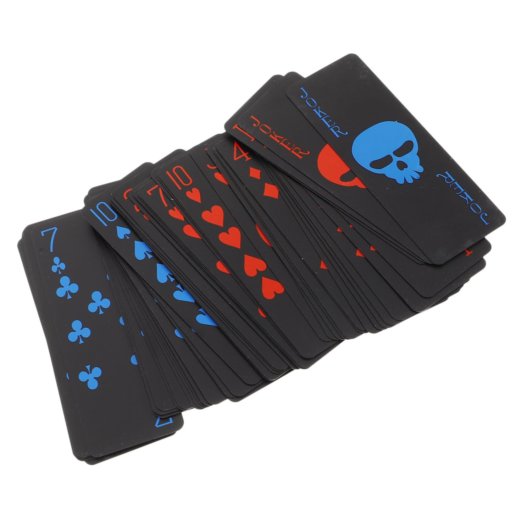 Alasum Trickkarten aus Plastik, Pokerkarten, Schwarz Matt