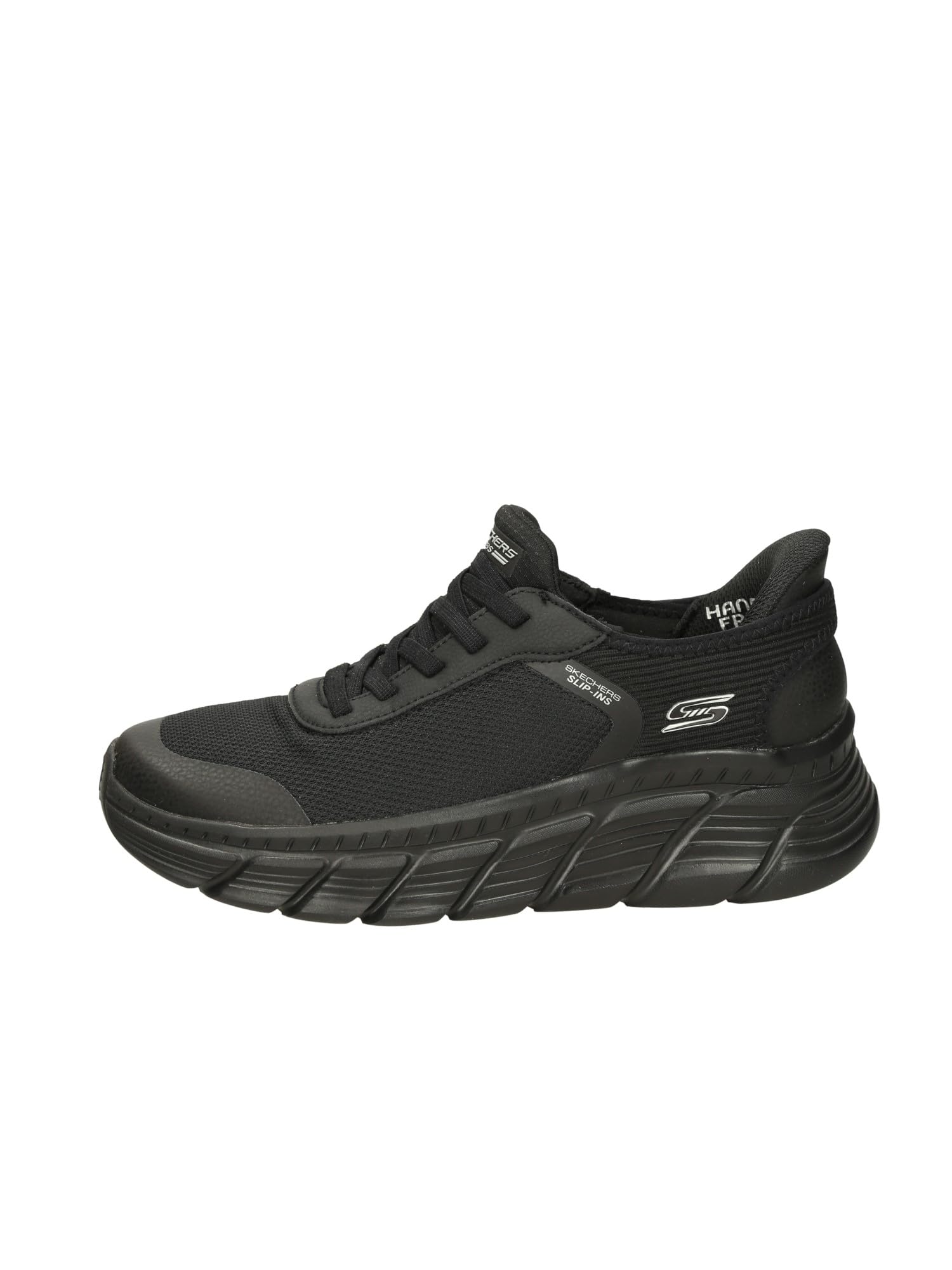 Skechers BOBS B FLEX HI - Scarpe da donna, Nero e nero, 38 EU