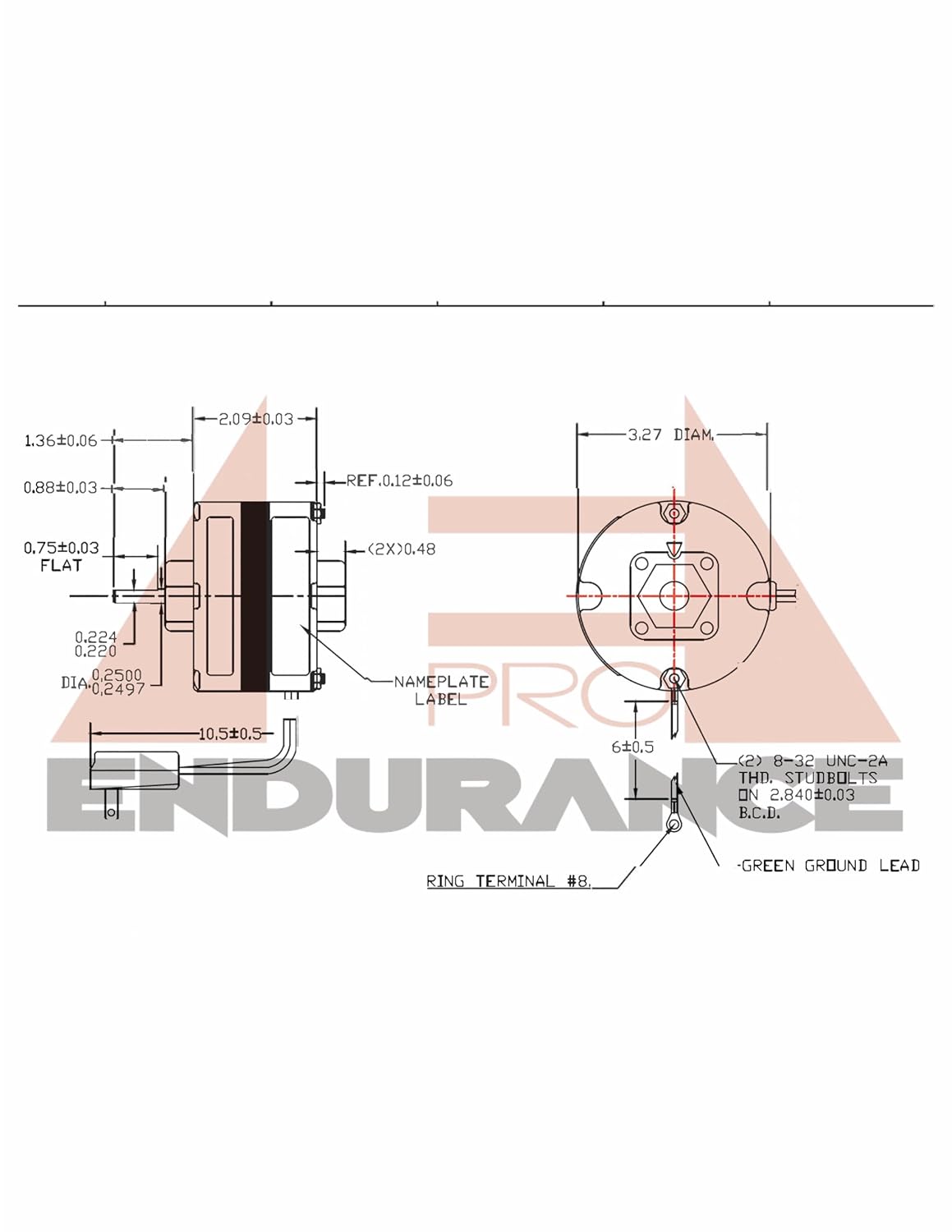 Endurance Pro JA2C0208-1, 23405SER, S23405SER, Exhaust Fan Motor Replacement for Broan Nutone