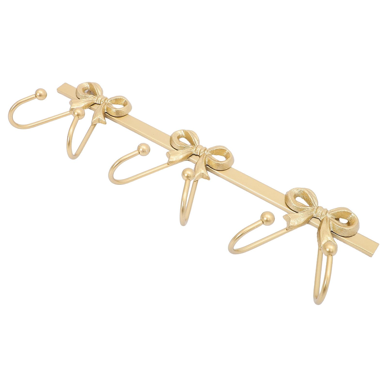 Ipetboom Gancio Di Ferro Fiocco Dorato Organizer Per Casa Da Parete Portasciugamani Rustico Per Bagno Gancio Portaoggetti in Metallo Per Cappello Borsa e Chiave