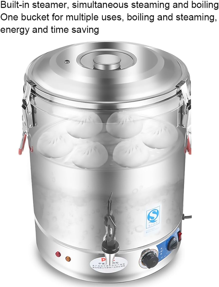 TYH Bollitore Dacqua Commerciale, Dispenser di Acqua Calda da 40l/50l/60l/70l, Urna per Ristorazione di Grande capacità, Acciaio Inossidabile, Controllo della Temperatura 40L