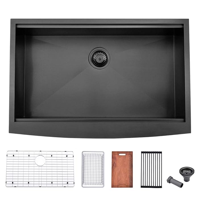 Buy 33 Black Farmhouse Sink Stainless SteelBokaiya 33x22x10 Inch
