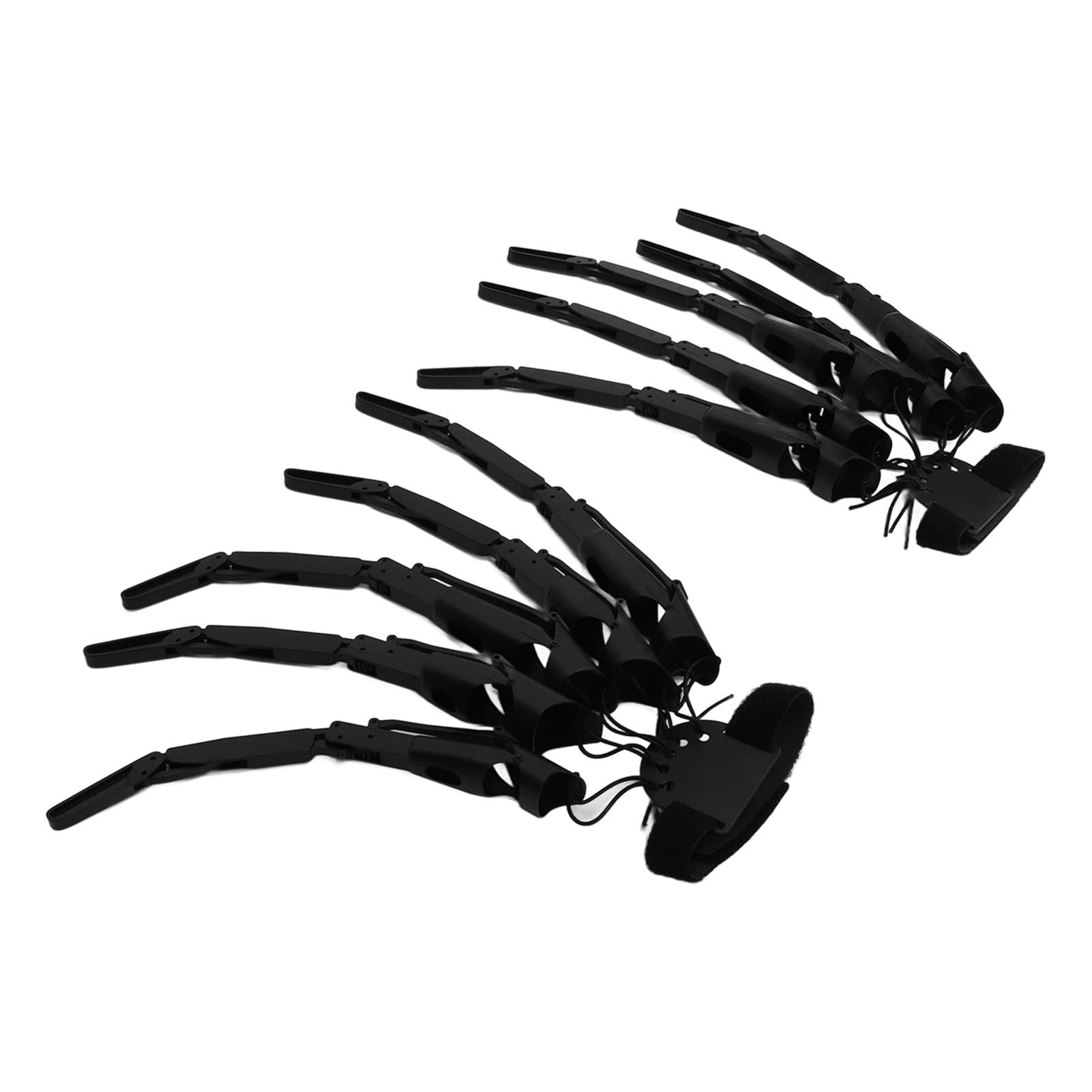 Skeleton Hand with Jointed Finger Design, Suitable for All Finger Sizes, Easy and Convenient to Wear, for Party (Black)