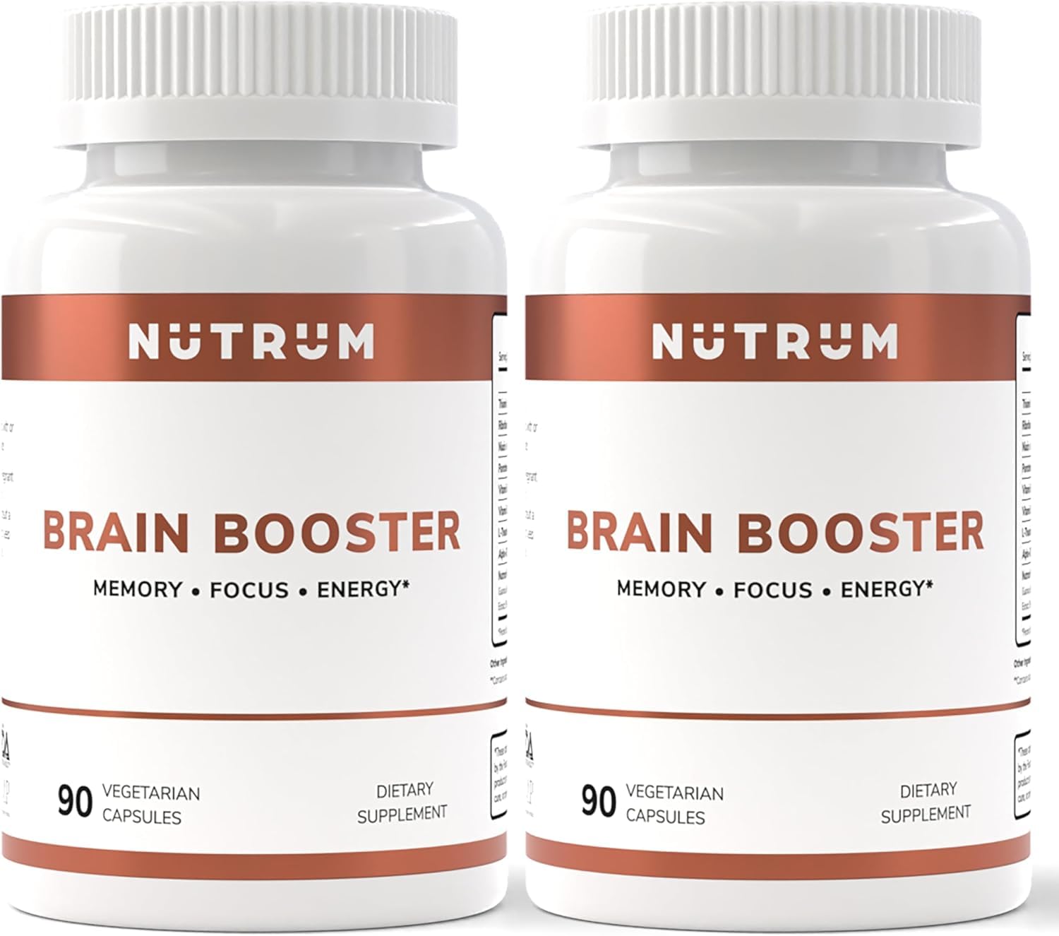 Brain Booster Supplement - Brain Power Nootropic Supplement - Brain Pills for Focus, Memory, Clarity, Energy & Better Concentration with Alpha-GPC, L-Theanine, Rhodiola, Ginseng, Guarana (Pack of 2)