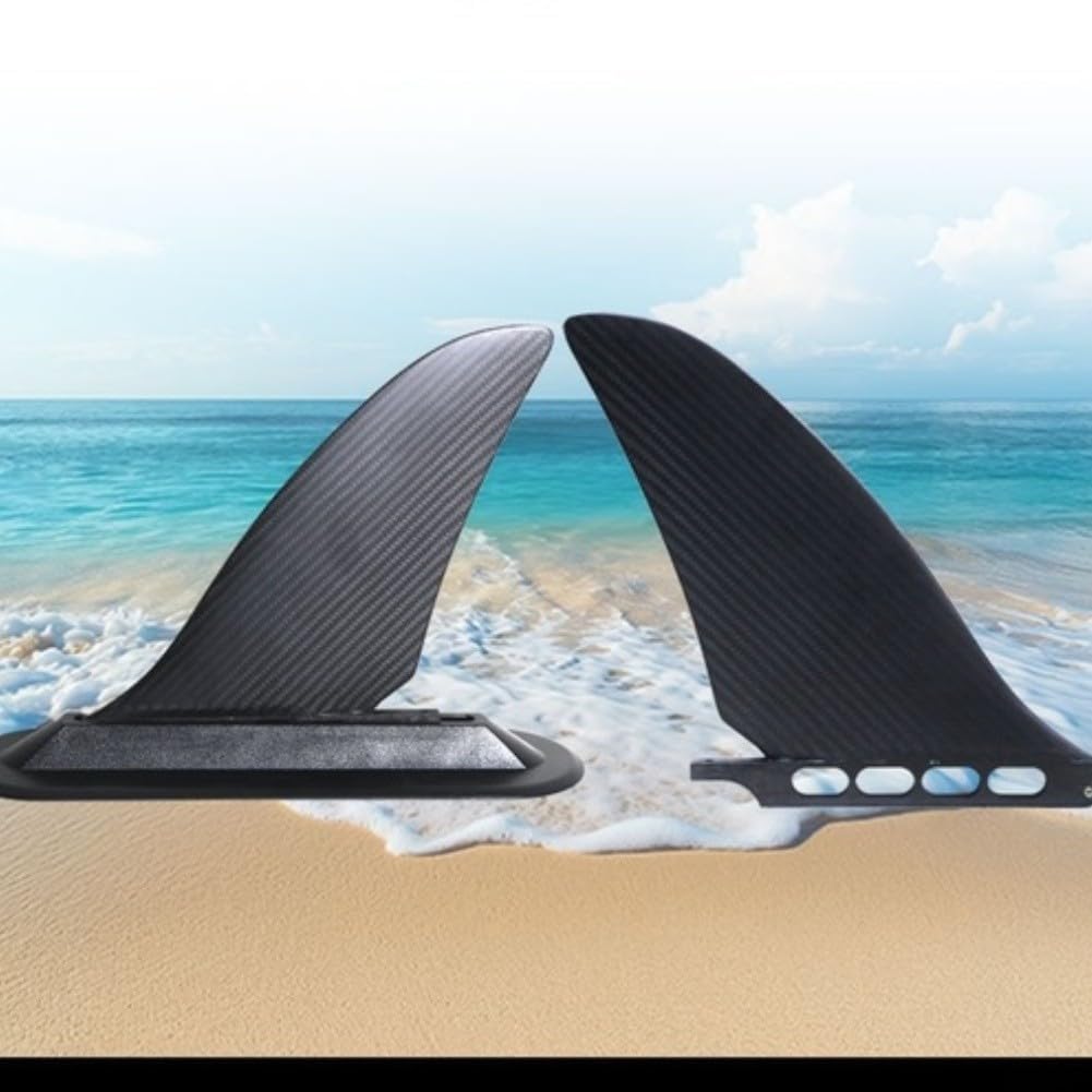 Aleta de surf de fibra de carbono de alto rendimiento, timón ligero de cola de pez de 94 g para carreras y cruceros, construcción con elegante aspecto gris, compatible con la mayoría de cajas de