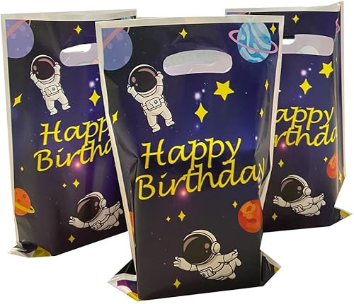 Miniatura 3 de 30 bolsas de golosinas para el espacio exterior, bolsas de dulces con temática espacial para suministros de fiesta de cumpleaños de niños