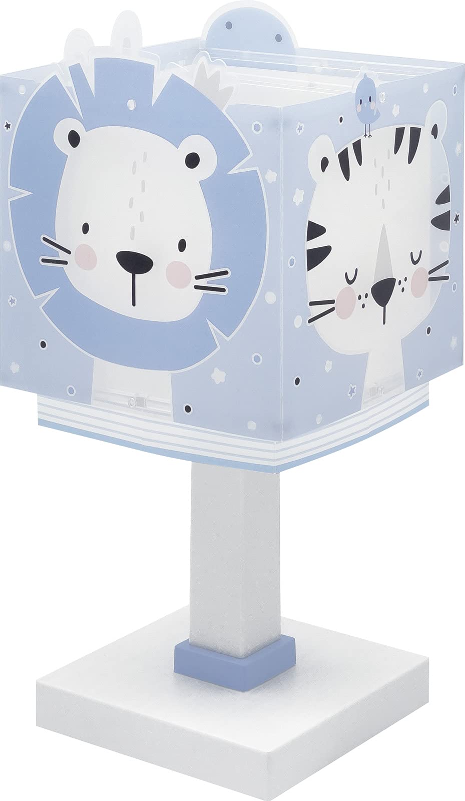 Dalber Lampe De Chevet Enfant Baby Jungle Animaux Tigre Lion Ours Lapin Bleu 63111T, E14