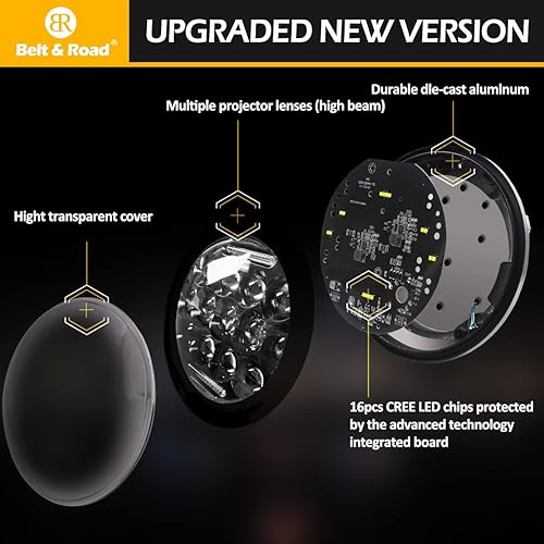 Miniatura 3 de Para faros delanteros Street Glide 2024, patrón de haz mejorado en forma de Z (negro, con halo)