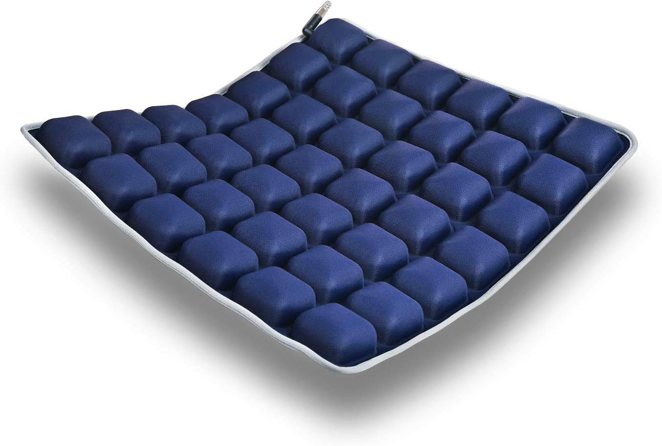 HOMMIESAFE Car Seat Cushion Water Fillable Chair Pad for Wheelchair, Office Chair, Cars, Home Living, Pressure Relief Pillow, Adjustable Volume & Softness – Cool Non-Slip Hip Protector (Dark Blue)