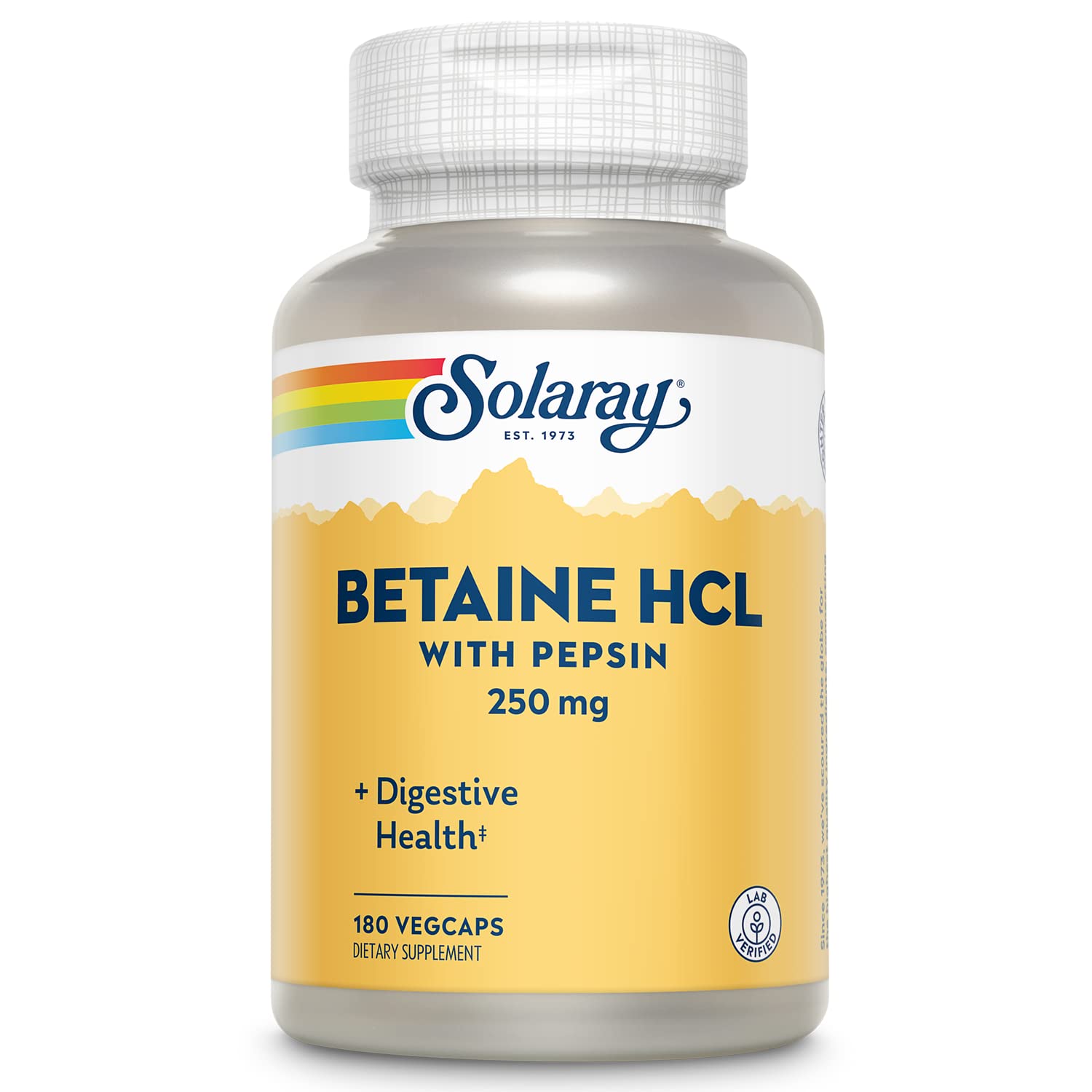 HCL with Pepsin, 250 mg, 180 Veg Capsules