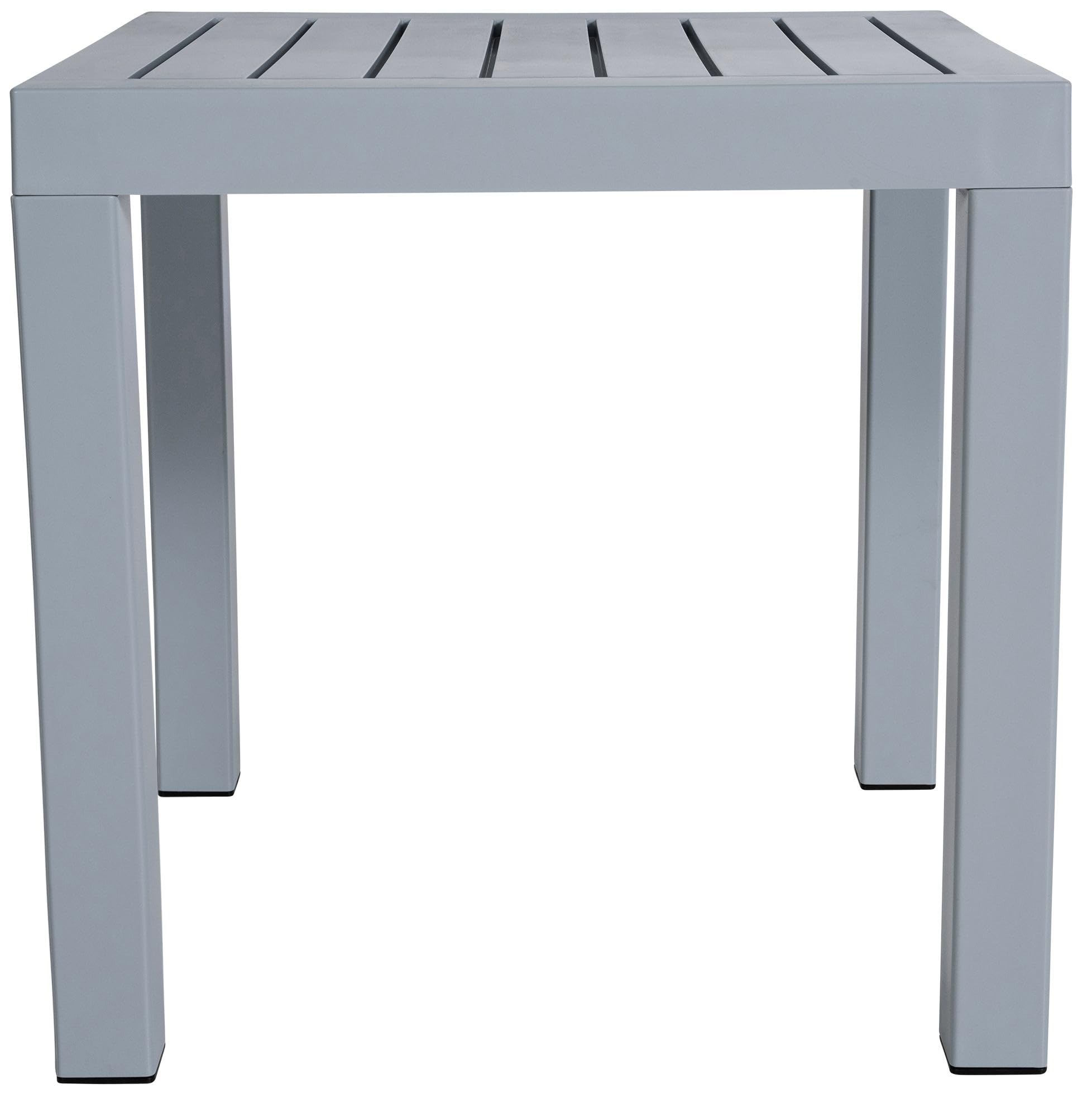 CLP Tavolo Giardino Quadrato Ocean Polipropilene Tavolino Giardino Plastica Resistente UV Grigio