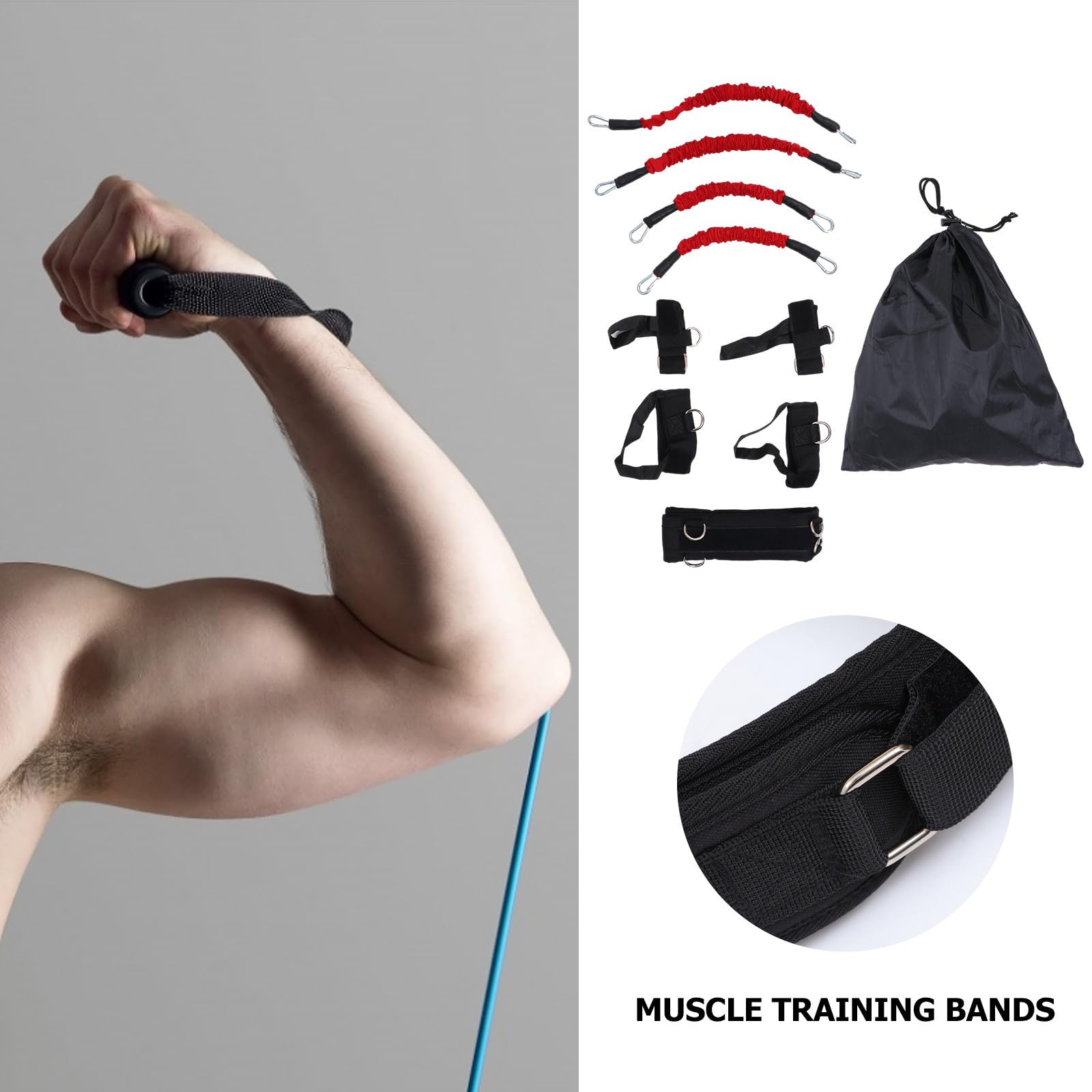 ibasenice Bandas De Resistencia para Ejercicio Cuerda De Tracción De Alta Resistencia Y Cuerda De Látex para Entrenamiento De Cintura Y Brazo En Actividades Al Aire Libre Y