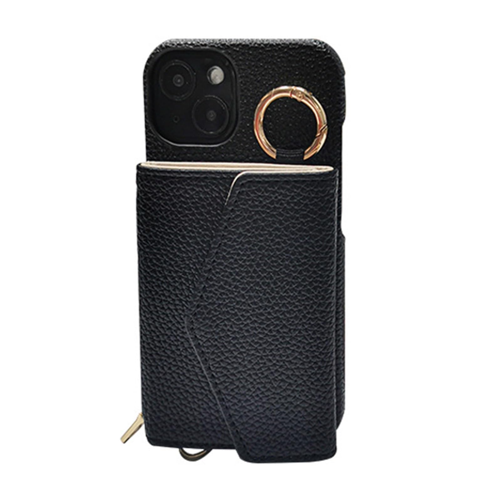 Custodia per iPhone 16 PRO Max/16 Plus/16 Pro/16, Slot Schede Custodia Laccio Tracolla Antiurto Cover(Nero,16)