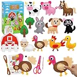 OKOOKO Animal Sewing Craft Kit, DIY Crafting and Sewing Set, Plush Craft, Art Craft Kits, Fun and Educational Craft Set, Sew Your Own Felt Animals Craft Kit for 4 years +