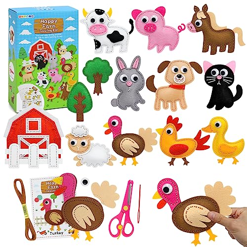 OKOOKO Animal Sewing Craft Kit, Sewing Craft Kit for Kids,