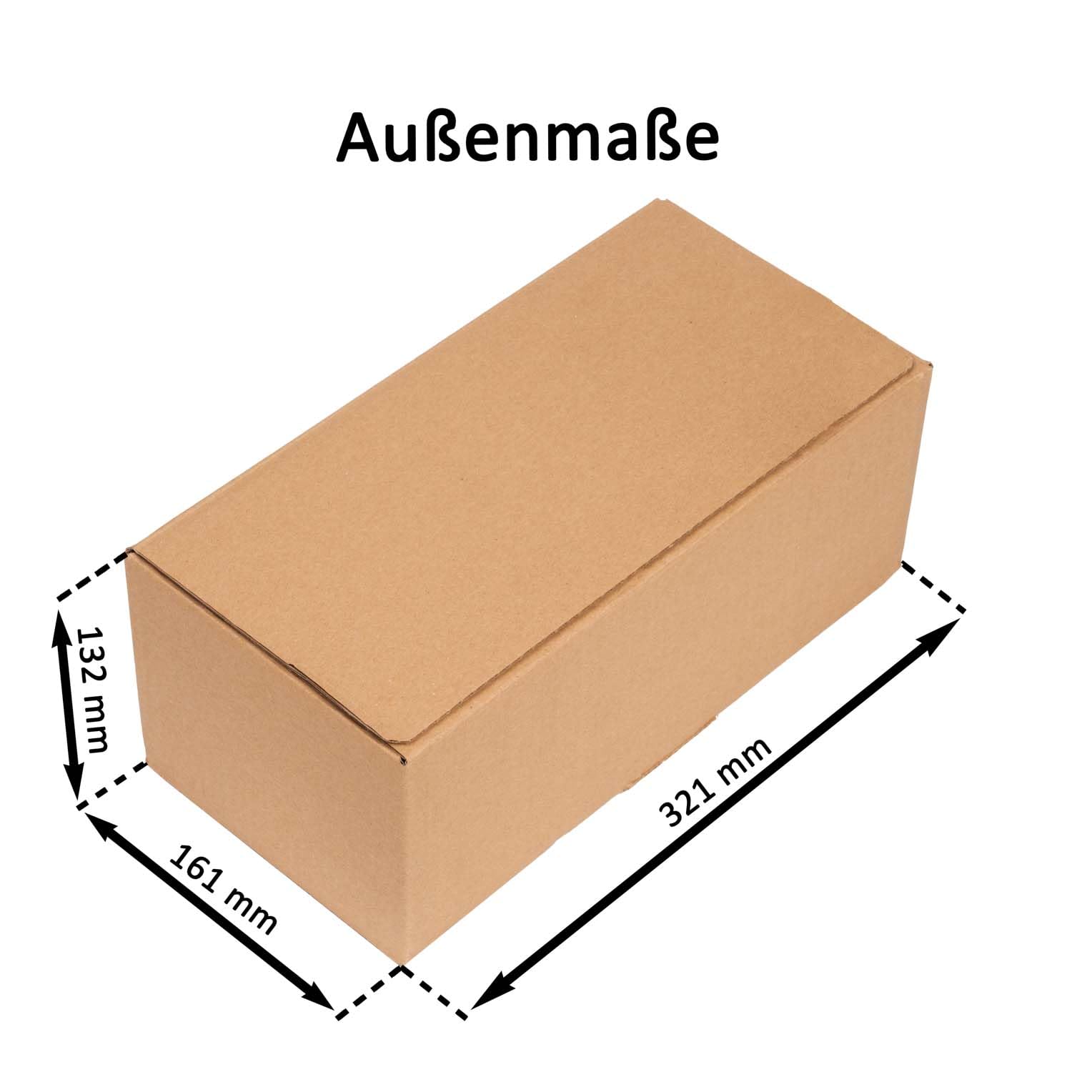 smiley pack 60 Stück Automatikboden Karton 315 x 155 x 120 mm Fix Aufrichtekarton mit Selbstklebeverschluss und Aufreißfaden Versandschachtel Versandkarton Verpackungskarton Versandbox