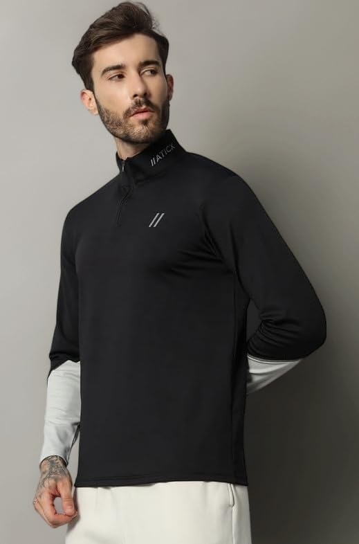 - Polyester Full Sleeve Compression High Turtle Neck Sports Jersey T Shirt for Men - Quick Dry Fit Gym Workout Top for Running, Swimming, Training, Cycling, Football, Badminton