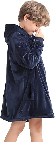 Vista 2 de LetsFunny Manta con Capucha, Sudadera Manta de Forro Polar Sherpa de Gran Tamaño Usable, Súper Suave, Cálida y Acogedora con Bolsillo Gigante