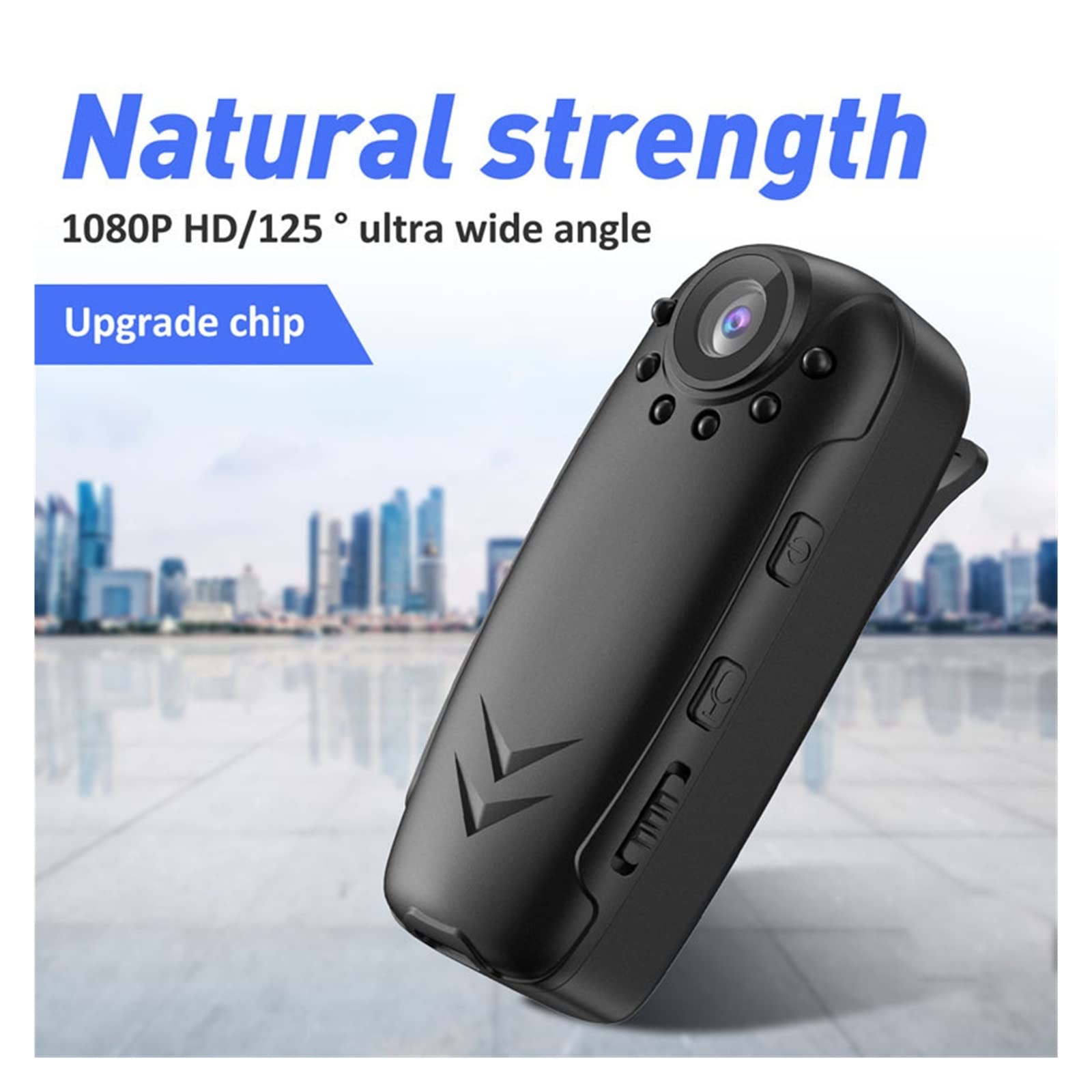 Action Cam, Registratore video 1080P for applicazione della legge con mini videocamera Videocamera portatile professionale for riunioni con videocamere a lunga durata della batteria ,All'aperto, Sport