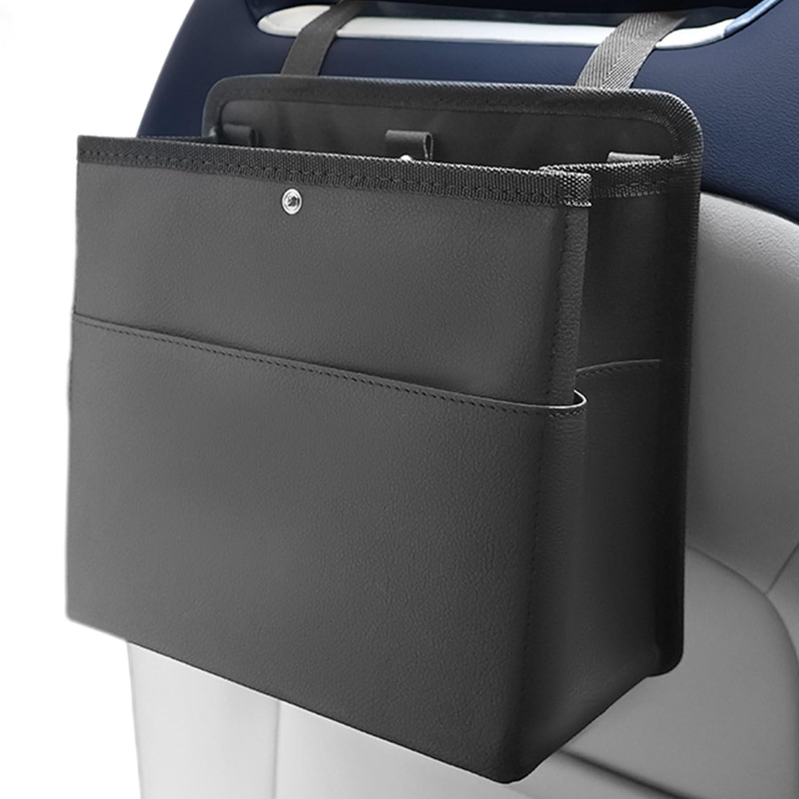 Poubelle de véhicule en cuir chic pour garder votre habitacle propre pendant les longs trajets