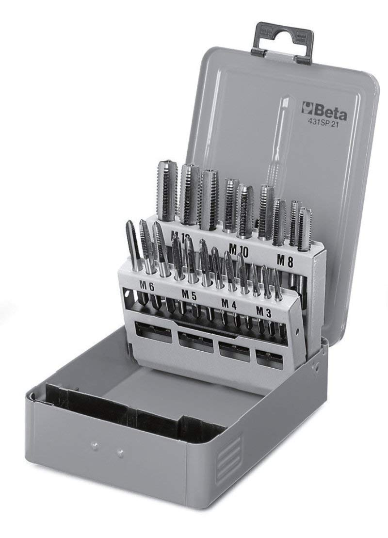 Beta 4310201 Metric HSS Hand Tap, 21 Piece, White, 431/SP21