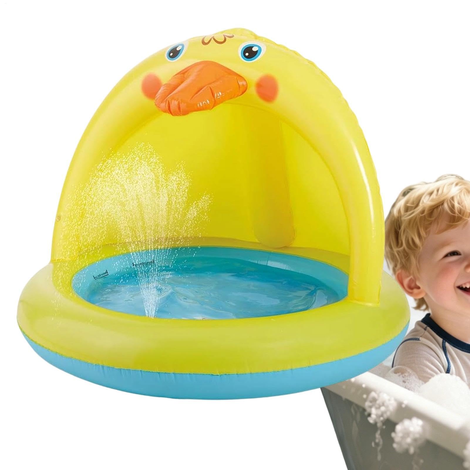 Piscine gonflable pour jardin et plage avec parasol canard pour enfants