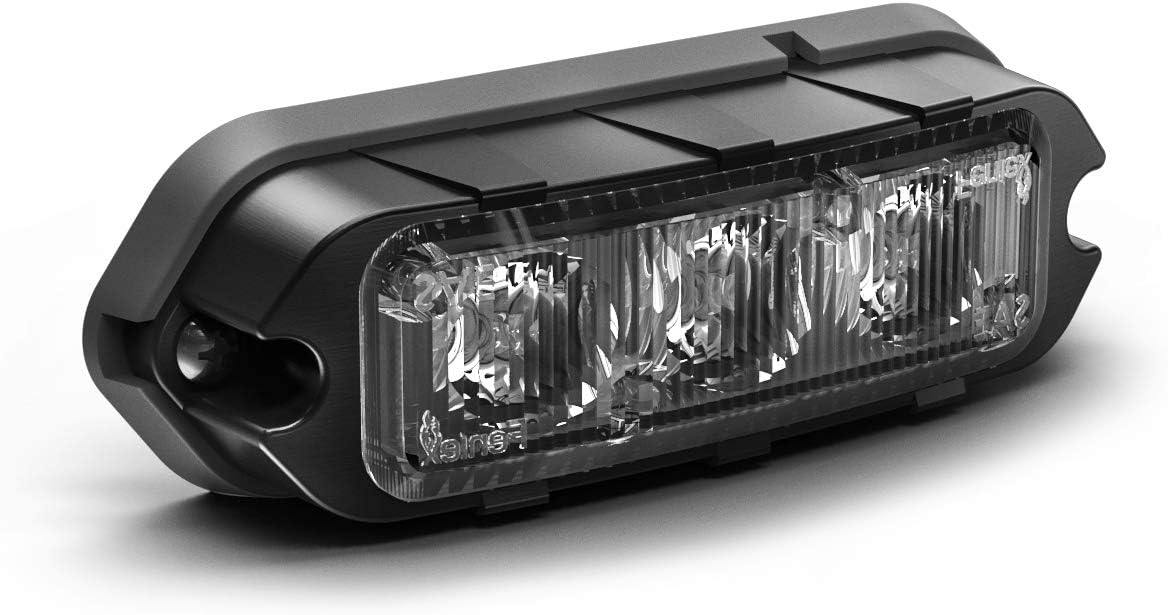 Feniex T3 Surface Mount | White | Compact, 14 Flash Patterns | 3 LEDs, Super Bright 3 Watt LEDs, SAE Class 1 | Emergency Warning Lights