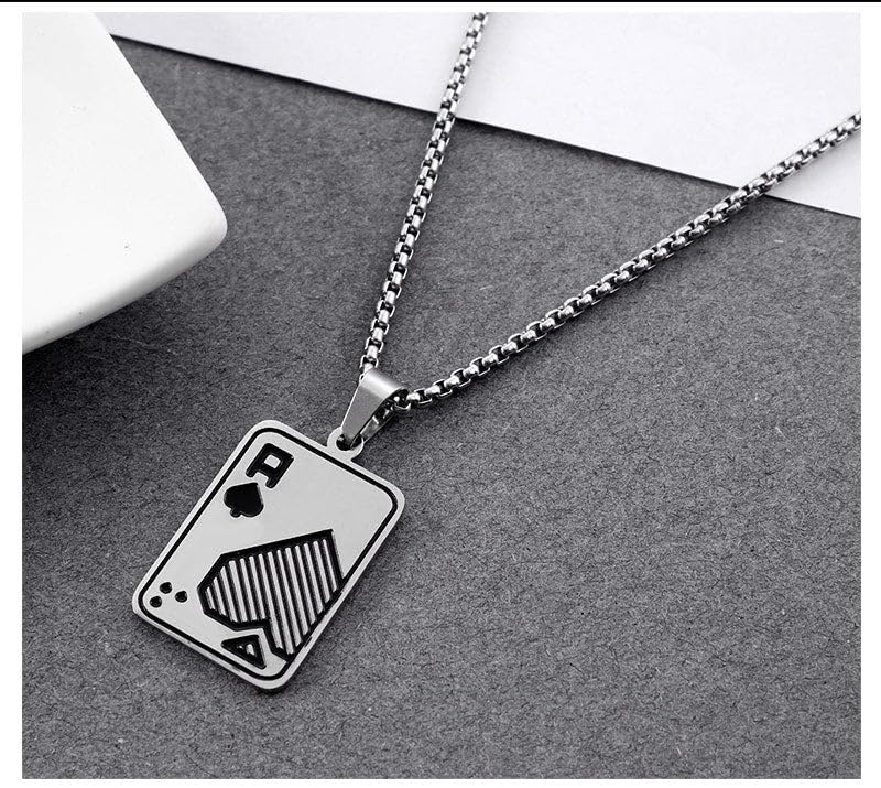 Image of SALTY ALPHA Anti Tarnish Stainless Steel Locket Neck Chain for Men | Stylish Pendant Necklace | Jewellery Accessories for Boys | Minimal Jewelry | Gifts for Boyfriend & Husband | Gift for Diwali, Christmas, Marriage, Birthday, Rakhi