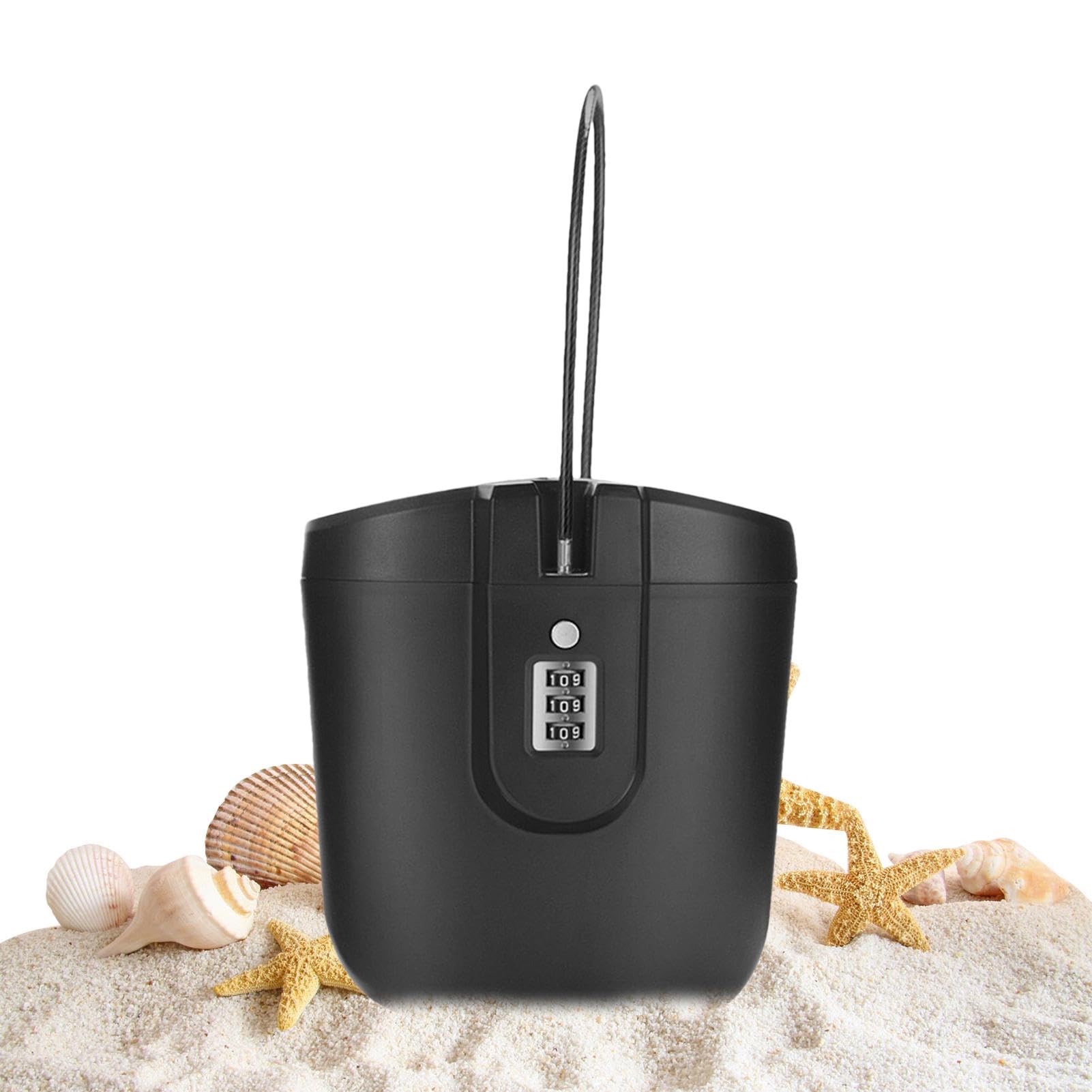 Beach Lock Box, Casella di sicurezza impermeabile, Casella di sicurezza portatile, Scatola di sicurezza con codice combinato, Cassetta di sicurezza di grandi dimensioni, Cassetta di sicurezza per