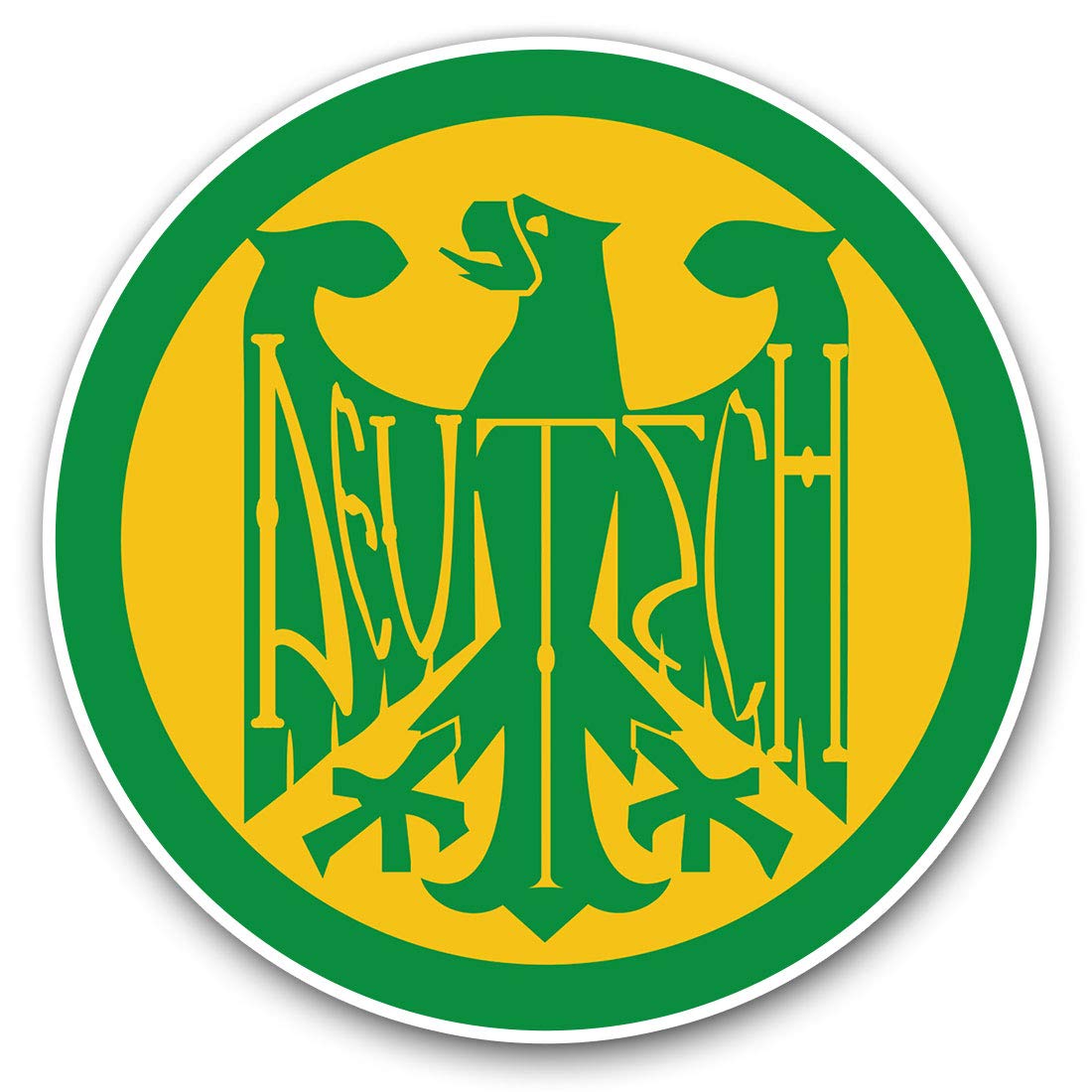 Destination Vinyl Ltd Green German Eagle Logo Deutschlandâ€‹ 5441 Vinyl Stickers (Set Of 2) 7.5Cm - Green German Eagle Logo Deutschland #5441