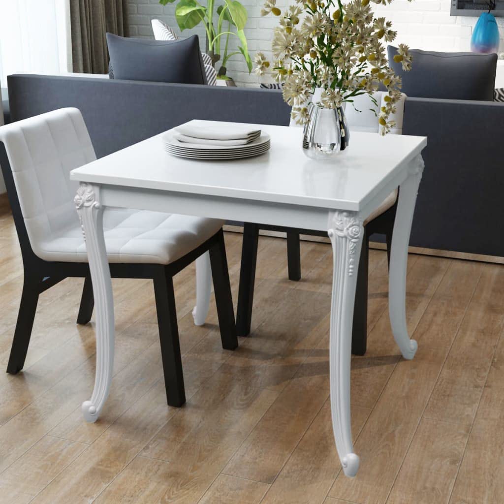 Table à manger moderne pour petits espaces et repas conviviaux en cuisine carrée 80cm